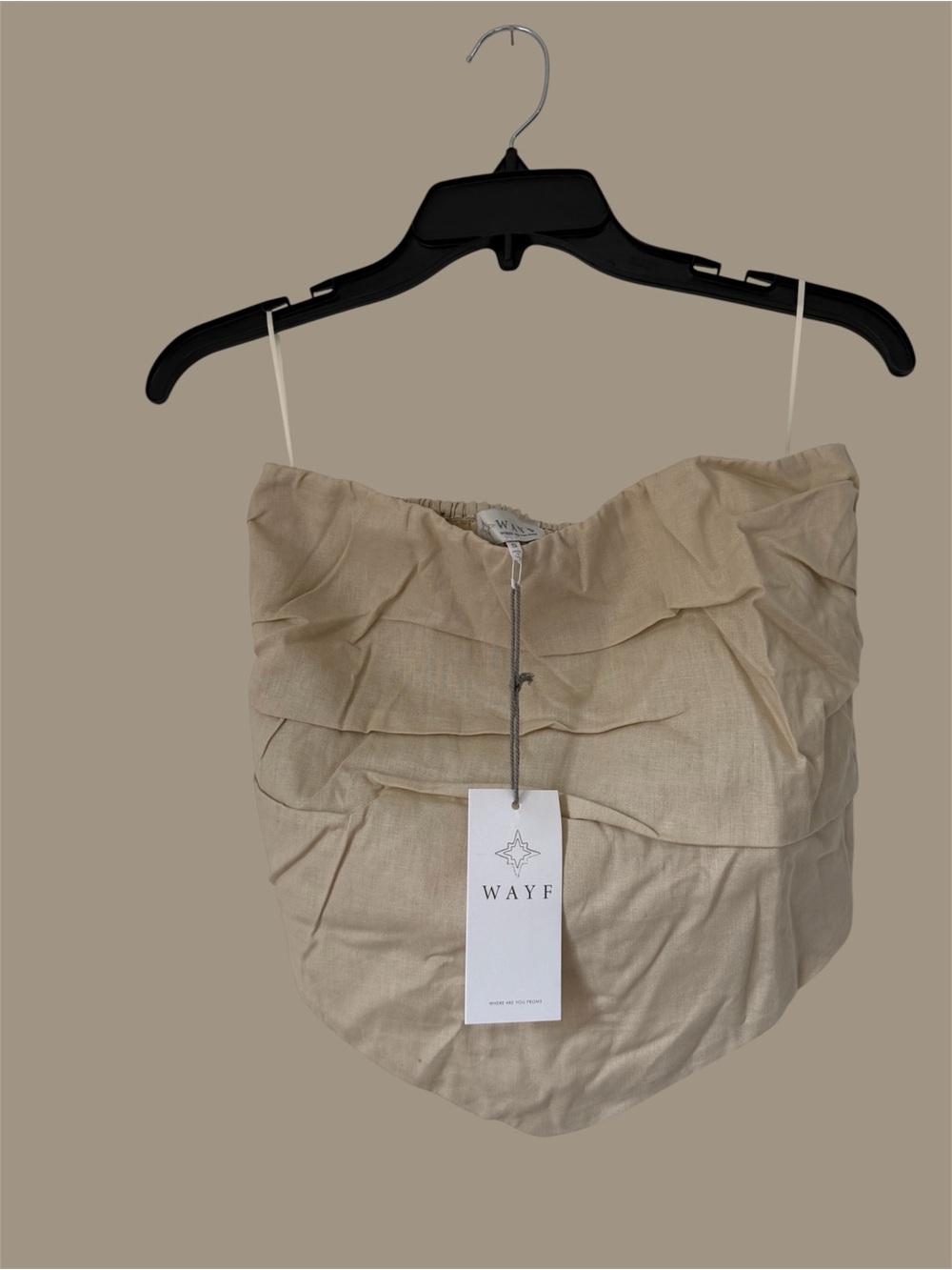 Wayf Beige Drawstring Accessory Pouch - Picture 2 of 4